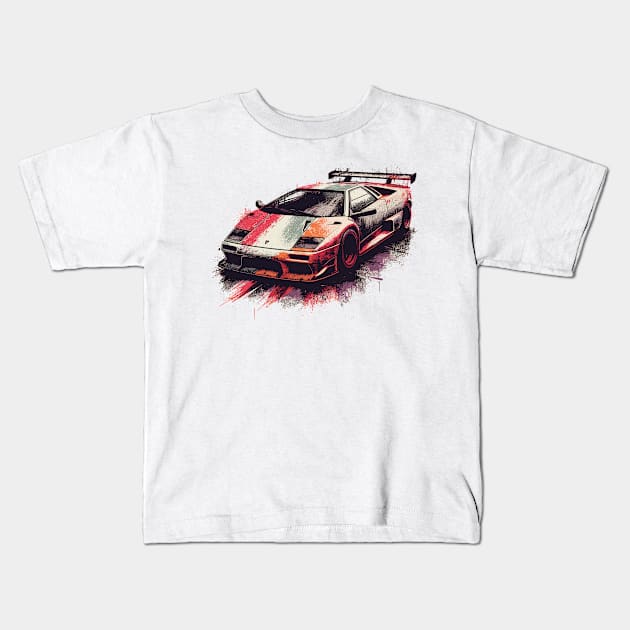 Lamborghini Diablo Kids T-Shirt by Vehicles-Art